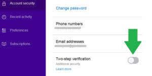 How to Enable/Disable Yahoo 2-Step Verification